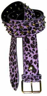 5.CINTURON DE LEOPARDO MORADO CON CONO PEQUE�O