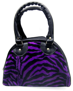 BOLSO BOWLING PEQUE�O CEBRA MORADA