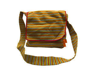 BOLSO PEQUE�O RAYAS ROJO/VERDE/LILA
