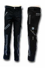 Pantalon Punk Escoces Azul Y Amarillo Con Cremalleras