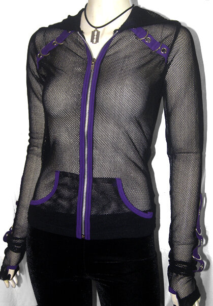 Sudadera De Red Morada Y Negra