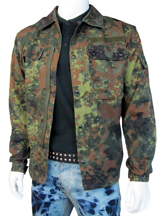 Camisa Alemana Tipo Moleskin De Camuflaje