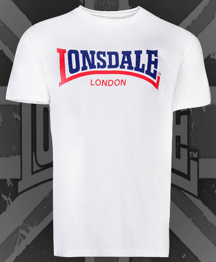 Lonsdale Hombre Regular Fit Premium Camiseta Logo Original Desde 1960 Gris