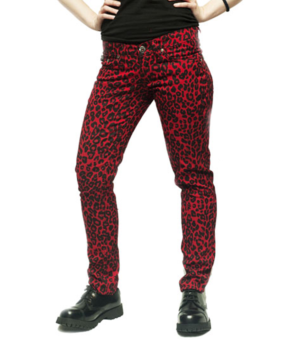 Pantalón Pitillo Leopardo Rojo Gr